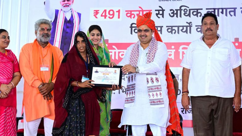 India News | Rajasthan CM Sharma Inaugurates, Lays Foundation Stones for 347 Development Projects Worth Rs 491 Cr in Rajsamand