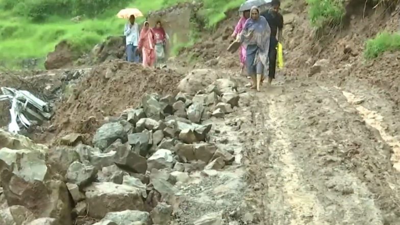 India News | Rainfall Causes Extensive Damage to Roads, Public Infrastructure in J-K's Rajouri, Restoration Work Underway