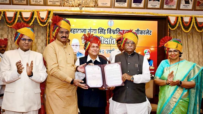 Business News | Achyuta Samanta Conferred 75th Honorary Doctorate by Maharaja Ganga Singh University, Rajasthan