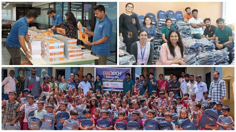 Business News | PalTech Employees Pack 1,000 School Kits for Students Around Hyderabad