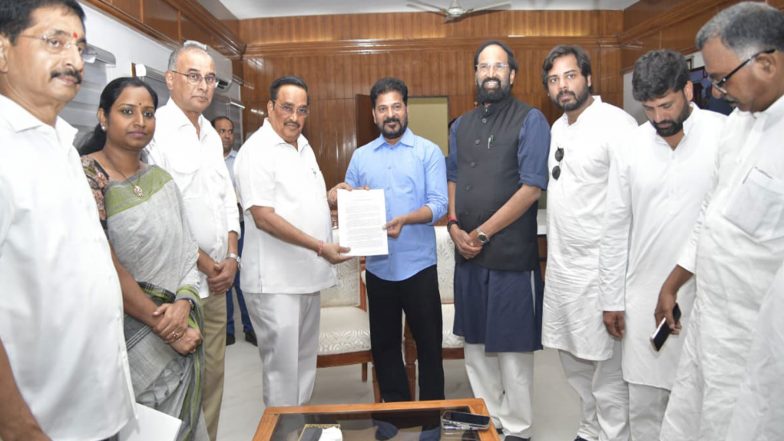 India News | Telangana CM Revanth Reddy Seeks Centre's Intervention to Resolve Tummidihetti Barrage Height Dispute with Maharashtra