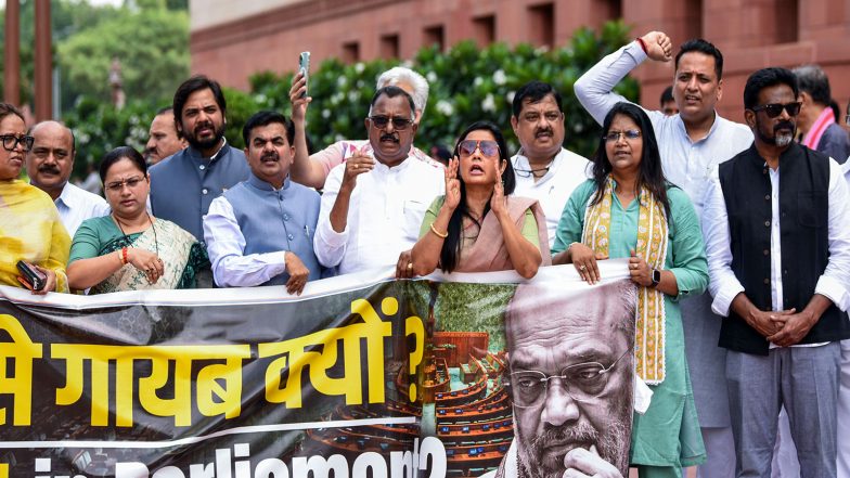 India News | Opposition to Continue Protest in Parliament over Ram Mandir Donation Row, July 20 Police Action Against Protesters
