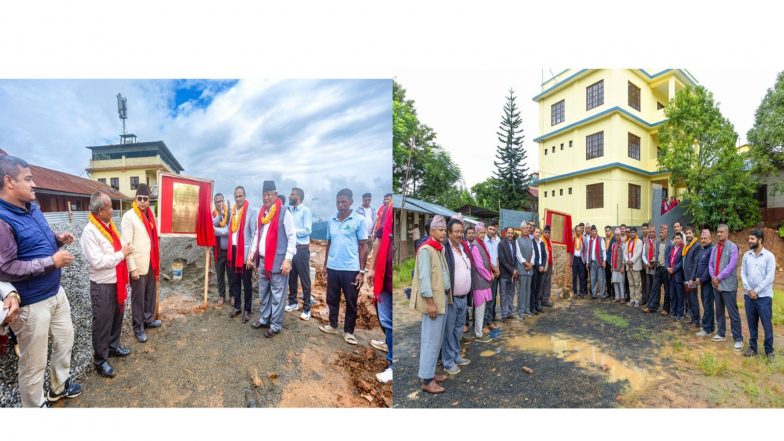World News | India Lays Foundation Stones for Two School Reconstruction Projects in Nepal's Kavrepalanchowk
