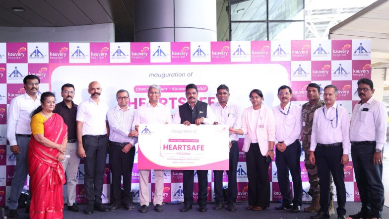 Business News | Kauvery Hospital Strengthens Emergency Cardiac Response at Chennai International Airport with Automated External Defibrillator Installation