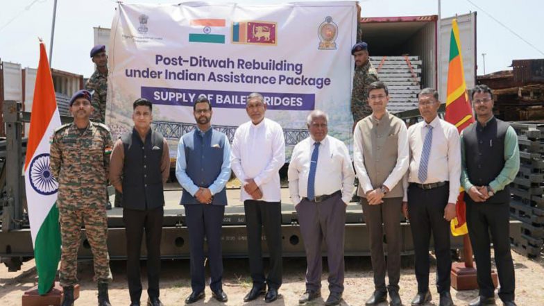 World News | India Hands over 250 MT of Bailey Bridges to Sri Lanka Under Reconstruction Package