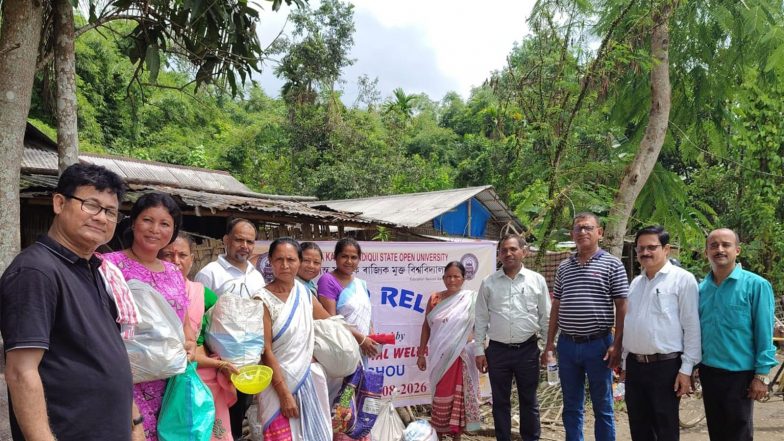India News | Krishna Kanta Handiqui State Open University Conducts Flood Relief Drive in Sivasagar