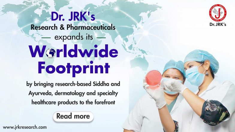 Business News | Dr. JRK's Research & Pharmaceuticals Expands Global Presence with Research-Driven Dermatology, Ayurveda & Specialty Healthcare Solutions