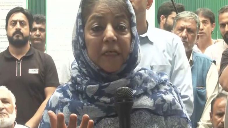 India News | Targeting of PDP Going on Since 2019: Mehbooba Mufti Defends Party's Article 370 Stand, Backs Iltija over FIR Row