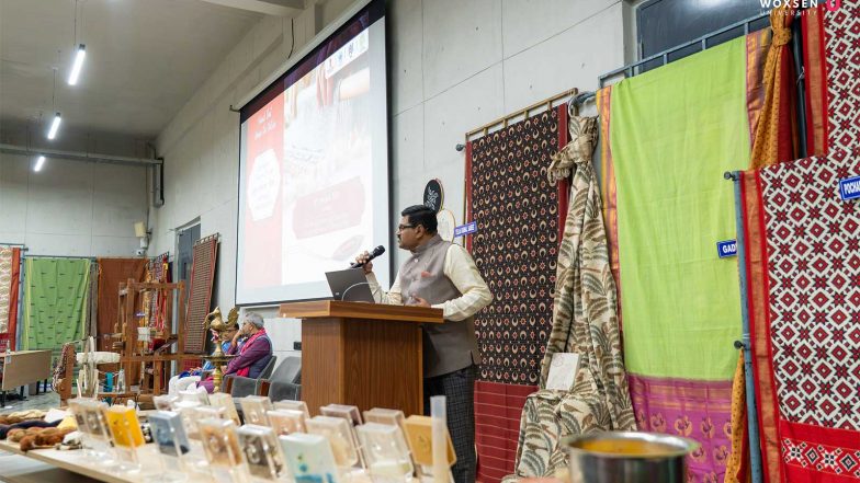 Business News | Woxsen University Marks National Handloom Day with Handloom Workshop, in Association with Weaver Service Centre, Hyderabad