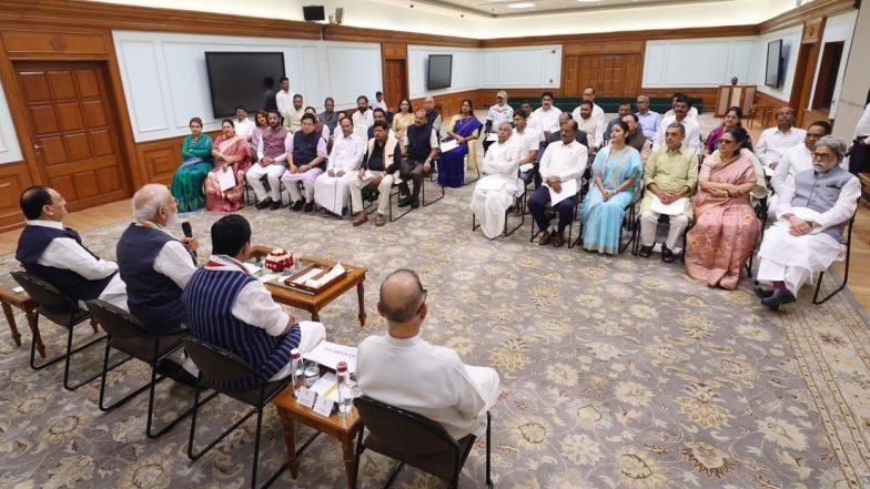 India News | PM Modi Hosts MPs from NDA Allies over Breakfast; Concern over Parliament Disruptions, Ongoing Rainfall Figure Among Discussions