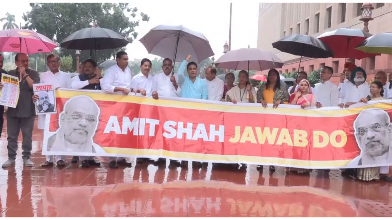 India News | Parliament Monsoon Session: Both Houses Adjourned Amid Opposition Protests; Only MSME Amendment Bill Cleared Today