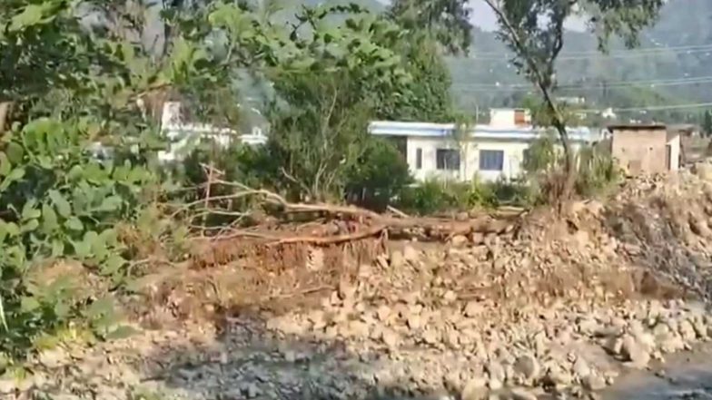 India News | Flash Floods Wash Away Agricultural Land, Crops in J-K's Rajouri