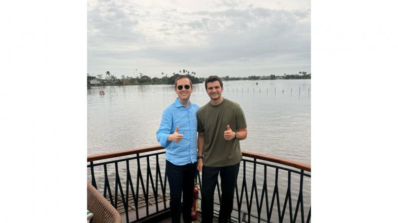 World News | Trump's Son-in-law Takes a Rainy Ride on a Houseboat in Alappuzha