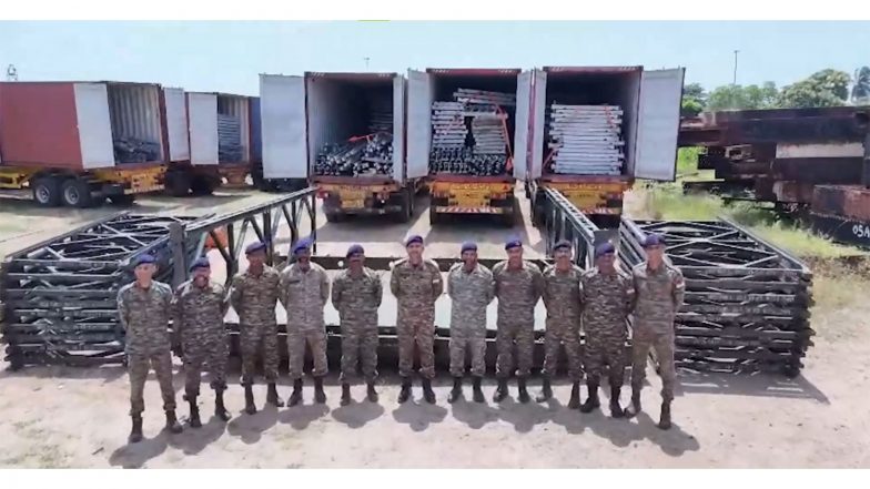 World News | India Delivers Another Bailey Bridges Consignment Weighing over 250 MT to Sri Lanka