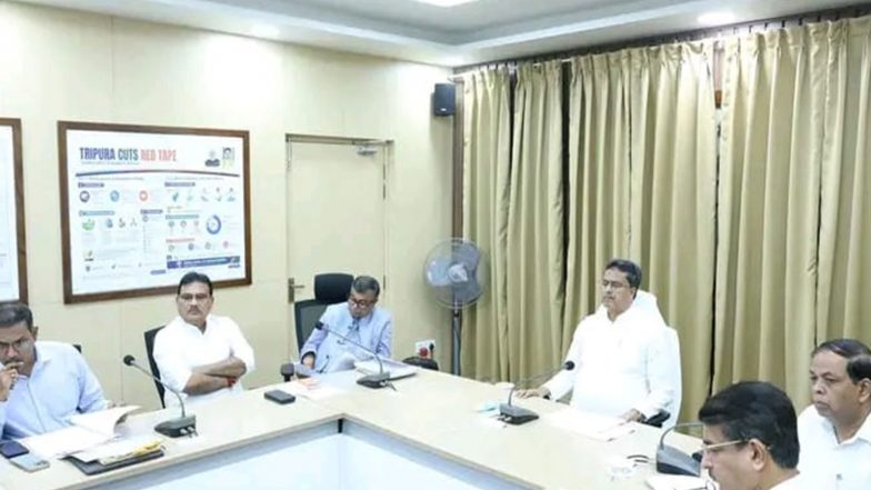 India News | Tripura CM Saha Chairs Review Meeting on Power Sector, Smart City, Road Development