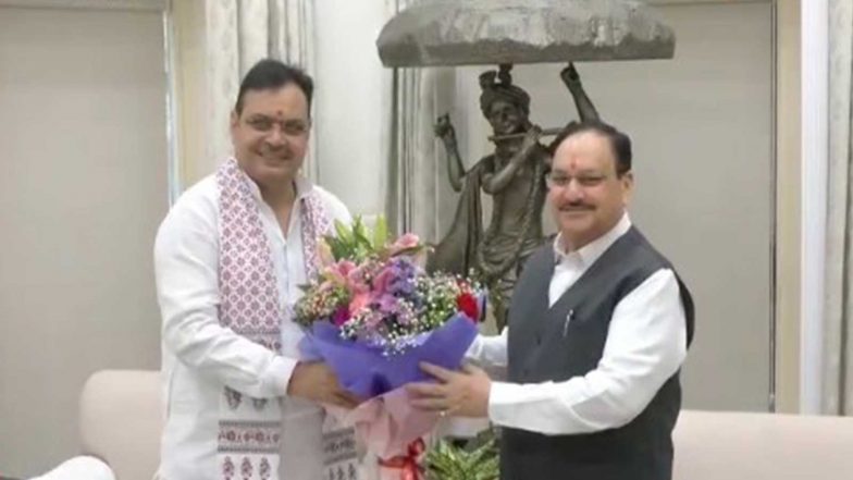 India News | Jaipur: JP Nadda Visits CM Bhajan Lal Sharma, Inaugurates 'Har Ghar Tiranga' Campaign