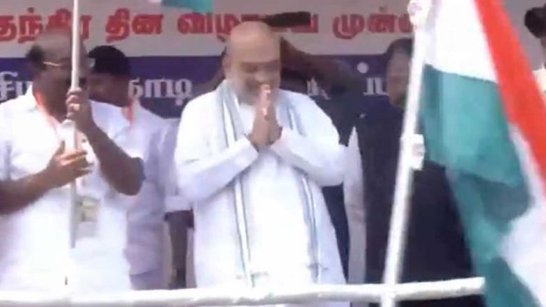 India News | Home Minister Amit Shah Participates in 'Har Ghar Tiranga Yatra' in Puducherry