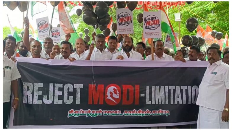 India News | TN: Congress Holds Peaceful Rally in Tirupattur Against Proposed Delimitation