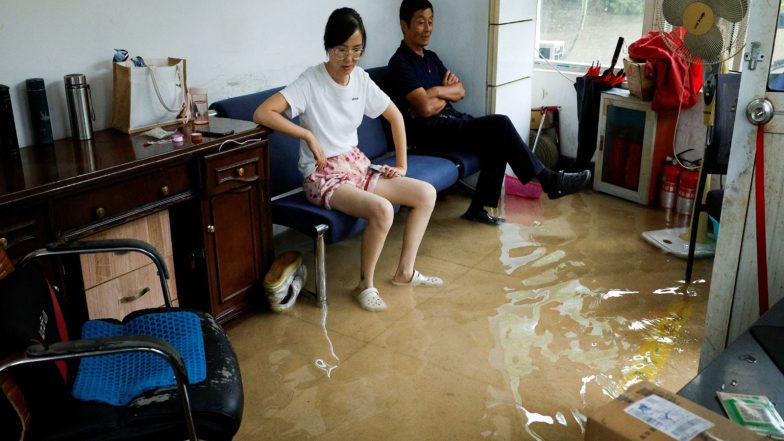 World News | Typhoon Dolphin Makes Landfall: China Evacuates Millions Amidst Flooding, Heavy Rain