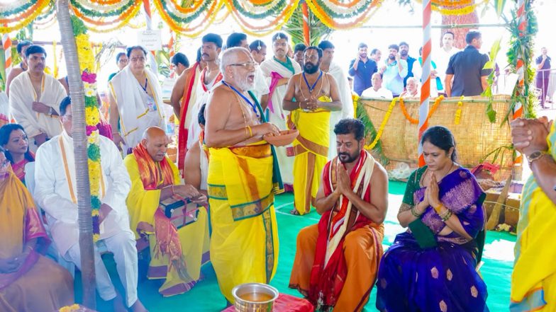 India News | Telangana CM, Irrigation Minister Perform Varuna Yagam Seeking Abundant Rainfall Across State