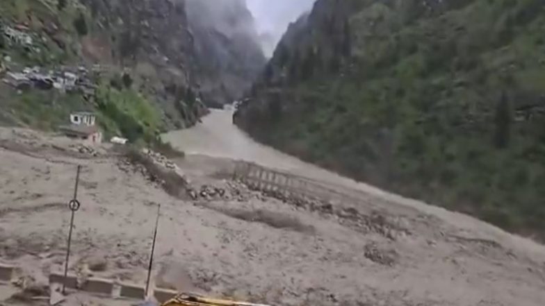 India News | Chamoli Flash Flood: Bailey Bridge Washed Away in Tamak Nala; BRO Vehicle, Driver Missing, Rescue Op Underway