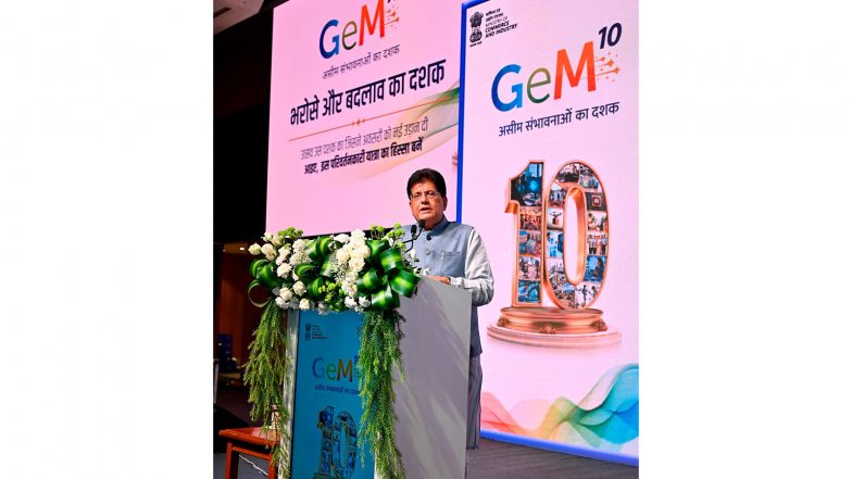 India News | GeM Turns 10: Goyal Unveils Roadmap for AI-Driven, Inclusive Procurement Platform