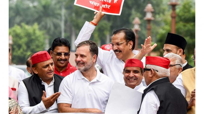 India News | Opposition MPs to Protest at Makar Dwar over Amit Shah's Statement, Ram Temple Donations Row
