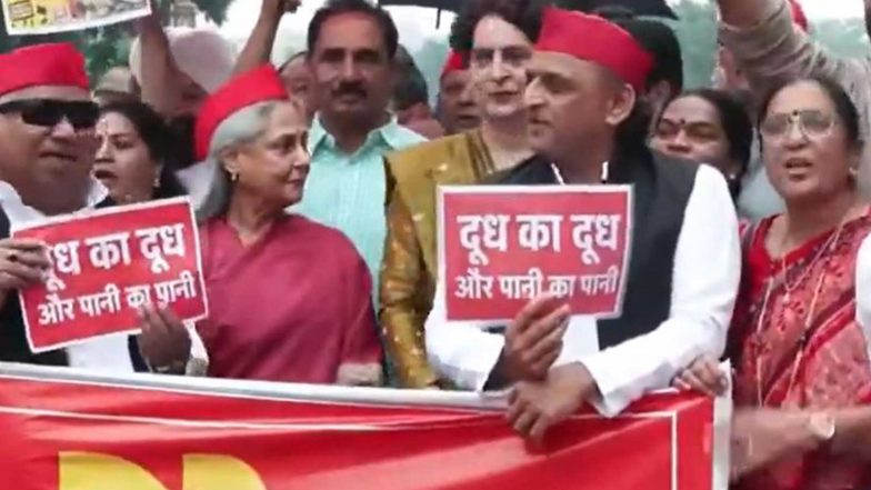 India News | Opposition MPs Protest in Parliament over Ram Temple Donations, Jharkhand Student Action