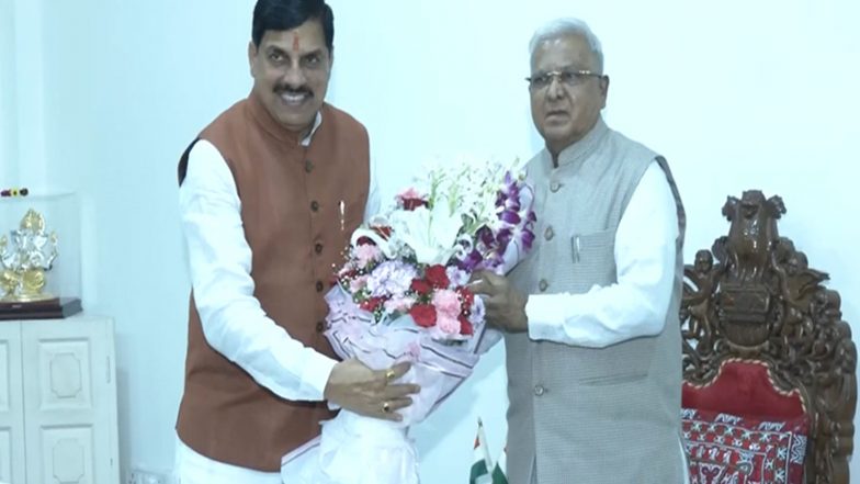 India News | MP: CM Mohan Yadav Meets Governor Mangubhai Patel, Discusses UCC Bill, Development Initiatives