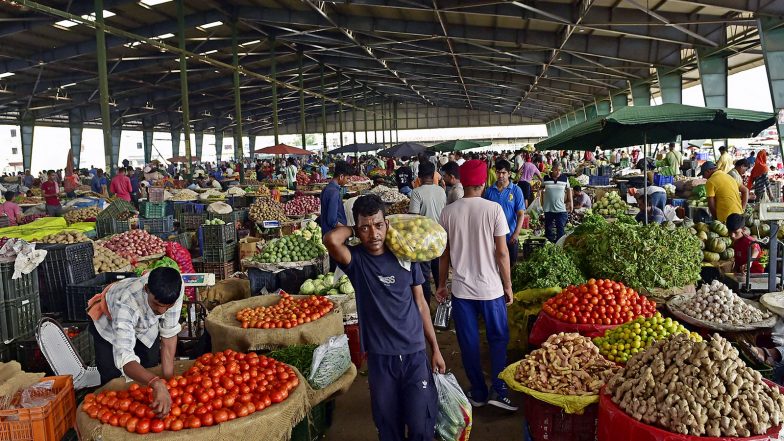 Business News | India's July CPI Inflation Rises to 4.45% as Food Prices Accelerate