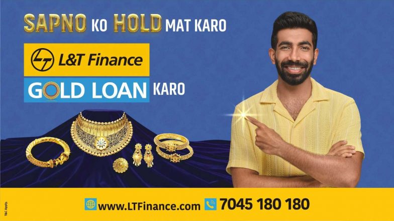 Business News | L&T Finance Unveils Gold Loan Campaign Featuring Brand Ambassador Jasprit Bumrah