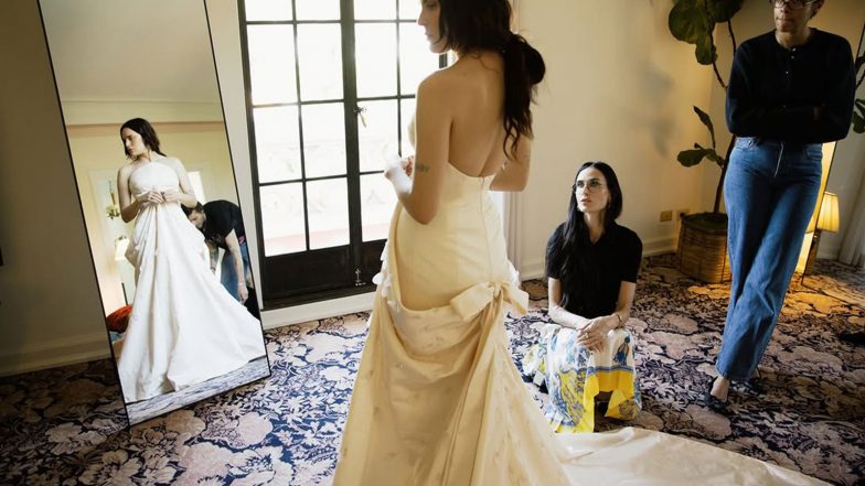 Entertainment News | 'So Grateful': Demi Moore Shares Glimpse of Daughter Tallulah Willis' Wedding Dress Fitting