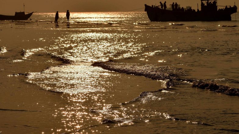 India News | Gangasagar Sea Turns Turbulent, Pilgrims Evacuated Amid Deep Depression