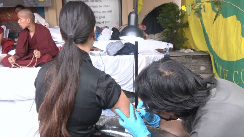World News | Dharamshala: Tibetans In-exile Hold Tattoo Protest Against China's Ethnic Unity Law