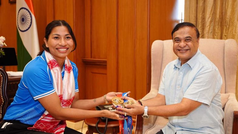 Sports News | Assam CM Felicitates CWG 2026 Silver Medallist Lovlina Borgohain, Presents Her Rs 30 Lakh Cheque