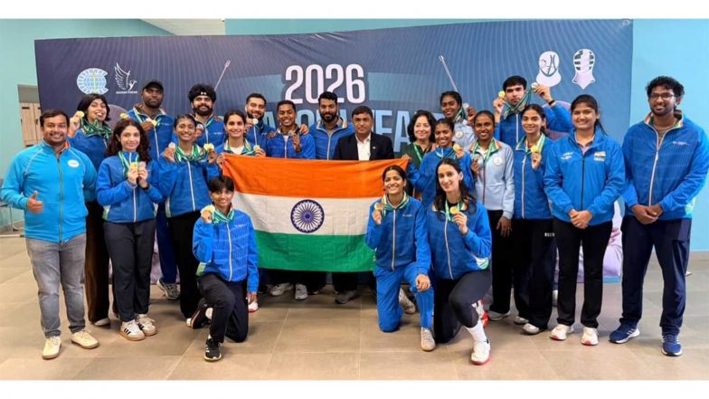 Sports News | Commonwealth Fencing Championships 2026: India Create History with Maiden Overall Title Win