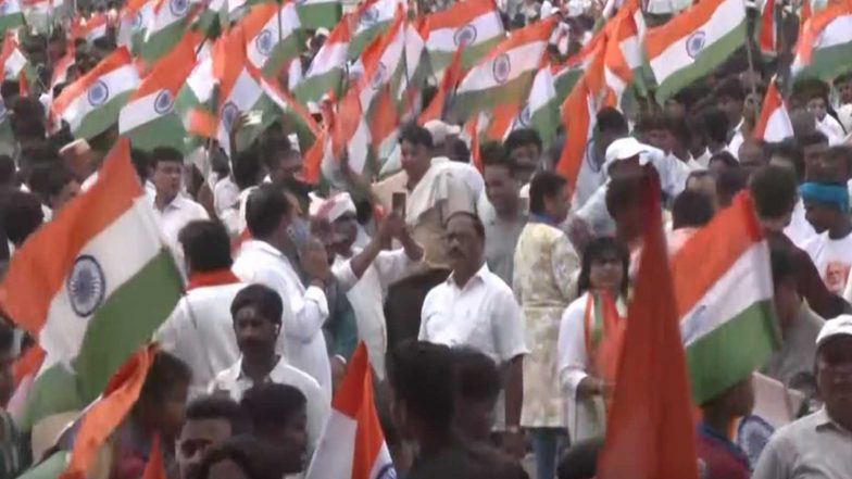 India News | Tricolour Represents India's Identity, Self-respect and Strength: UP Minister Swatantra Dev Singh Leads Har Ghar Tiranga Yatra in Varanasi
