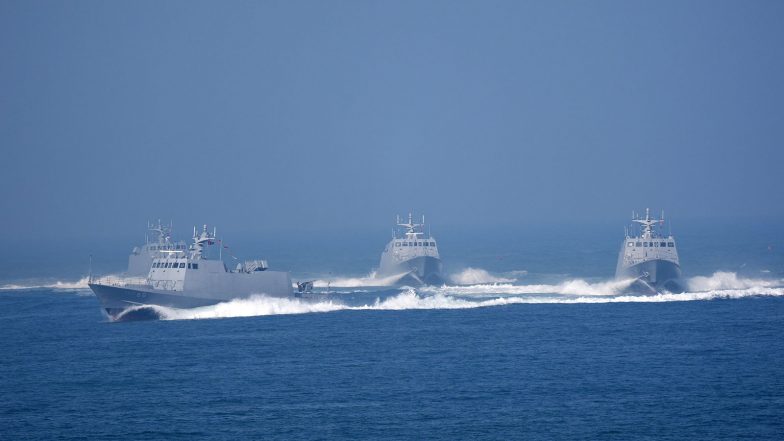 World News | Taiwan Detects Nine PLA Aircraft, 12 PLAN Vessels, Two Official Ships Around Its Territory