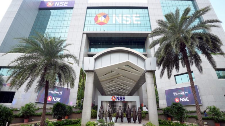 Business News | Indian Benchmark Indices Open Lower Amid Range-bound Trade; Nifty Slips over 75 Points