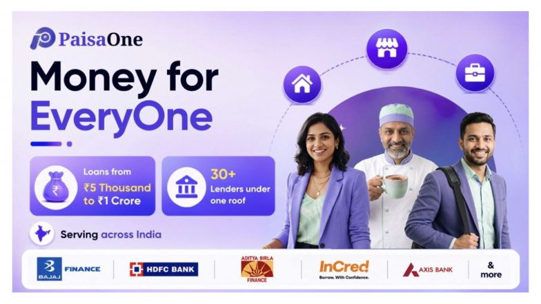 Business News | Money for Everyone: PaisaOne Launches to Connect Borrowers with 30+ Lending Partners Across India