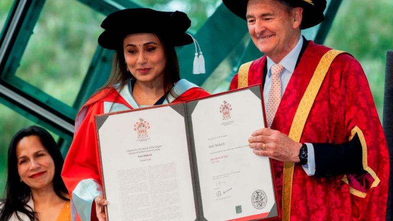 Entertainment News | Rani Mukerji Receives Honorary Doctor of Letters from La Trobe University at IFFM 2026