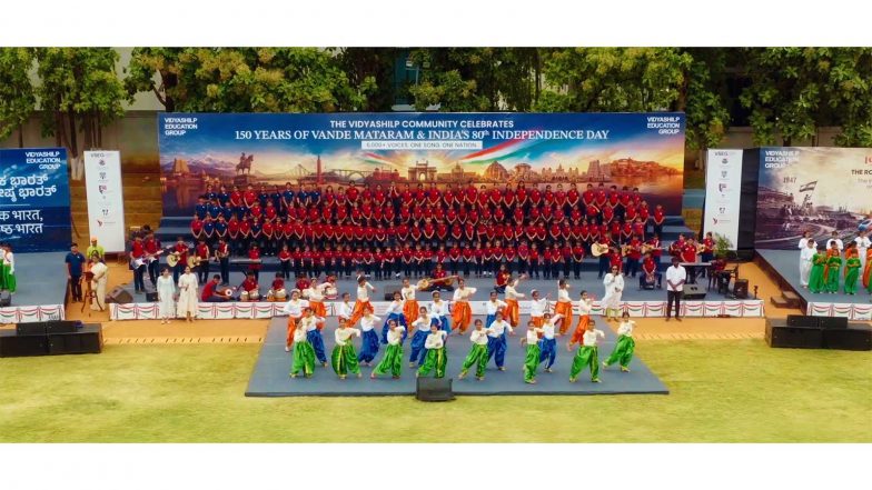 Business News | Over 6,000 Voices, One Tribute: The Vidyashilp Community Marks India's 80th Independence Day with a Landmark Vande Mataram