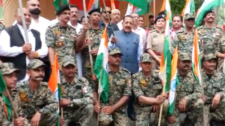 India News | J&K: Union Minister Jitendra Singh Leads Tiranga Rally in Kathua on Eve of Independence Day