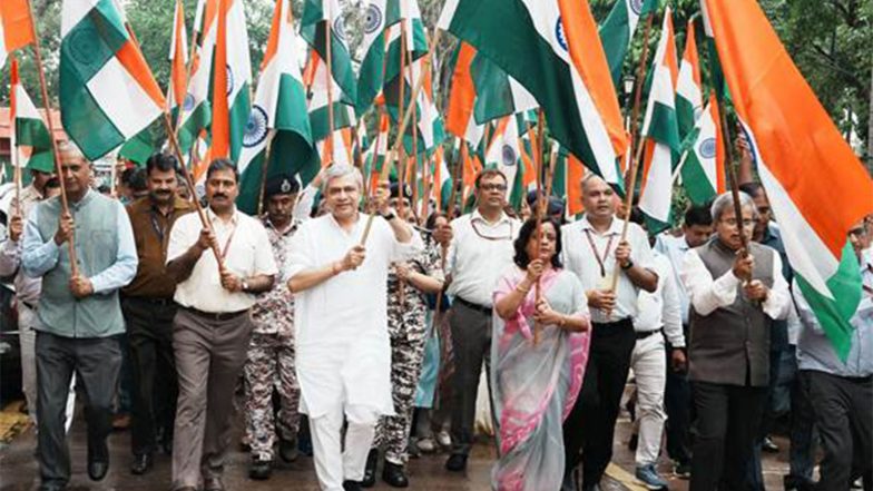 India News | Union Railway Minister Ashwini Vaishnaw Leads Tiranga Rally at Rail Bhawan on Eve of  Independence Day