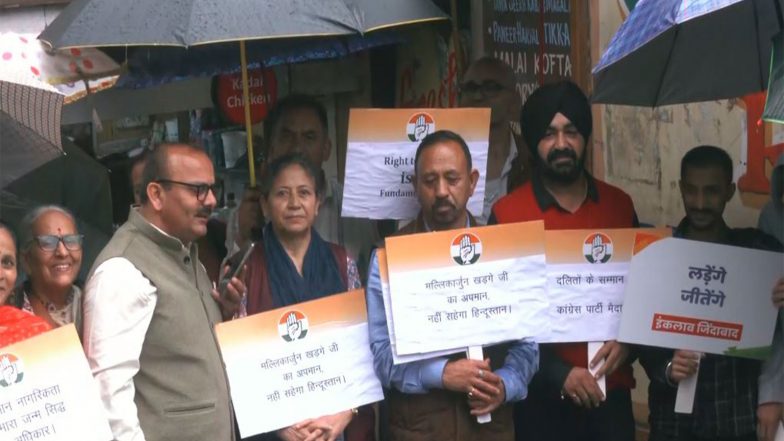 India News | Congress Holds Silent Protest in Shimla over Alleged 'purification' Ritual After Kharge Rally in Haldwani