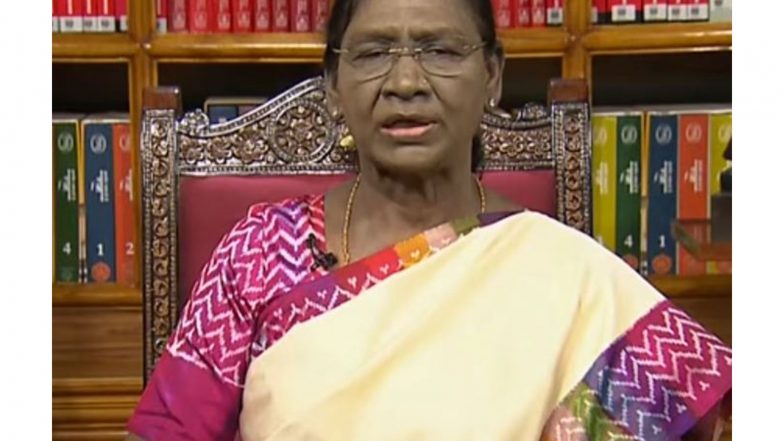 India News | In a First, 'Vande Mataram' Played Before, After President Murmu's I-Day Eve Speech; Public Exam Reforms, Op Sindoor, Viksit Bharat Focus of Address