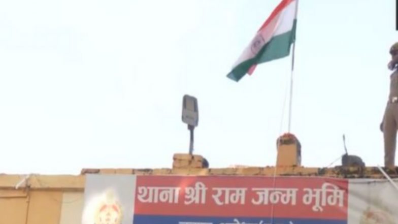India News | Tricolour Hoisted at Shri Ram Janmabhoomi Police Station in Ayodhya on Independence Day