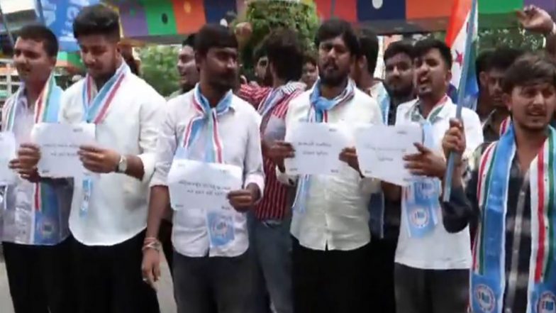 India News | Gujarat: NSUI Protests in Ahmedabad over Alleged 'purification' Ritual After Kharge's Rally, Several Detained
