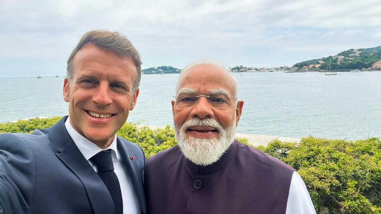 World News | French President Emmanuel Macron Extends Greetings on India's 80th Independence Day
