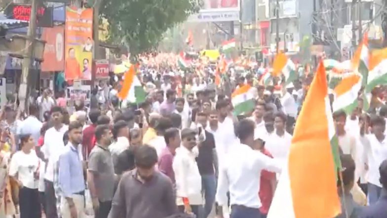 India News | Jharkhand: Ranchi Immersed in Tri-colour as Student Protesters Carry out Tiranaga Yatra